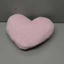 Nydotd Heart Pillows Cute Fuzzy Throw Pillow Pink Love Heart Shaped Decorate Pillows for Bed Livingroom Sofa Gifts Home Decor Cushion Small 11.8" x 10"