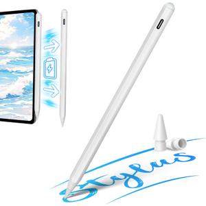 Apple Pencil iPad 10th Generation/9th Generation, Pencil for iPad Air 4th/5th, iPad mini 6th, iPad Pro 11/12.9 inch, Magnetic Wireless Charging and USB C Stylus Pen for iPad 8th/9th/10th (White)