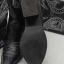 Wetkiss Black Cowgirl Cowboy Boots for Women with Zipper Western Boots Knee High Tall Knee High Botas Vaqueras Para Mujer Cowboy Cowgirl Costume for Women, 5/EU39