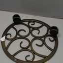 Panacea 12": Square Tube Scroll Plant Caddy Bronze