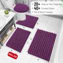 Arotive Luxury Bathroom Rugs 24x16, Extra Soft Thick Absorbent Shaggy Chenille Bath Rugs, Non-Slip Machine Wash Dry, Bath Mats for Bathroom Floor, Tub and Shower, Home Decor Accessories, Purple