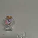 SOITIS 2.91 Inch Heart-Shaped Glass Urn with Elegant Beads - Decorative Memorial Urn for Ashes, Keepsake Cremation Holder, Funeral Decoration, Sympathy Gift