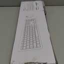 Wireless Keyboard and Mouse Combo - Full Size Slim Thin Wireless Keyboard Mouse with Numeric Keypad 2.4G Stable Connection Adjustable DPI (White & Silver)