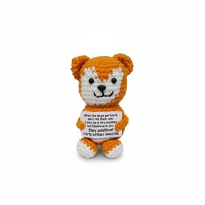 Mini Funny Positive Crochet Animals,Inspirational Handmade Crochet for Girl and Teenage Friends Emotional Small Gift for Birthday Graduation Teacher Appreciation,Cute Stuff Emotional Cheer Up Support