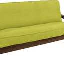 Blazing Needles Solid Microsuede Double Corded 8" to 9" Futon Cover, Full, Mojito Lime