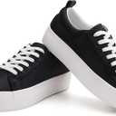 JABASIC Women Lace Up Platform Sneakers Comfortable Casual Fashion Sneaker Walking Shoes