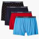 Nautica Men's 4 Pack Classic Cotton Loose Knit Boxers, M