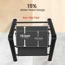 HBTower Step Ladder,Lightweight Aluminum Folding Step Stool with Anti-Slip Wide Pedal,330lbs Capacity Step Ladder for Household,Kitchen,Office - Black