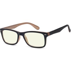 Eyekepper Computer Reading Glasses,UV Protection,Anti Glare,Anti-Reflective Computer Readers (Black Brown,+2.0) (Black Brown-block Blue Light Lens)