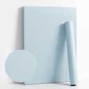 Dimoon 236''x17.7'' Blue Peel and Stick Wallpaper Contact Paper Modern Self Adhesive Wall Paper Removable Renter Friendly Textured Solid Color Shelf Cabinet Vinyl Roll (236''x17.7'',Light Blue)