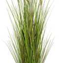 KOL Artificial 5ft Horsetail Reed Grass  59in Tall Faux Grass Plant in Pot, Indoor Outdoor Artificial Greenery for Home, Office, Wedding & Party Decor