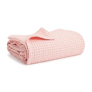 Simka Rose Waffle Baby Blanket - Soft Breathable Cotton Swaddle for Nursery, Stroller & Crib - Receiving Blanket for Boys & Girls, Gender Neutral Toddler (Blush)