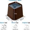 ANNKUT Bed Risers 6 Inch Heavy Duty, Furniture Risers for Bed Desk Table Sofa Couch,Oversized Bed Lifts Risers,Support up to 5000 Lbs(6 Pack Brown)