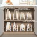 4 Pack Kitchen Plate Holder Organizer for Cabinet Space Saver Dinner Dish Storage Rack Upright Dish Drying Racks Metal Plate Dish Racks Stand for Cupboard and Countertop 2 Large 2 Small White