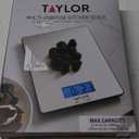Taylor 11lb Stainless Steel Digital Kitchen Scale, Ultra-Thin, Silver