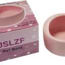 JSLZF Pet Bowl Ceramic Hamster Bowl Hamster Food Dish Prevent Knocking Over, Food Splashing and Chewing Feeding Dish for Gerbil Chinchilla Rat (2 PCS)
