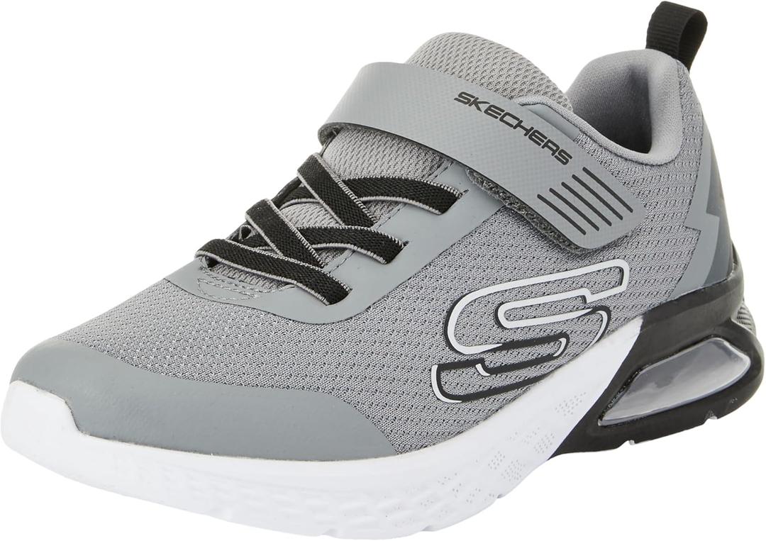 Skechers Microspec Max II 403930L Boys' Toddler-Youth Sneaker (3.5 Big Kid, Grey/Black)