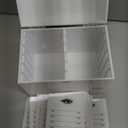 LIXIMMAZN 10 Layers Acrylic Eyelash Storage Box,Eyelash Holder Extension Tool,Makeup Organizer False Eyelashes Glue Pallet Holder, Grafting Eye lashes Close-Packed Display with 10 Pallets (White)