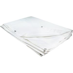 Mytee Products 8' x 10' White Canvas Tarp 12oz - Water Resistant & Breathable - Heavy Duty Tarps - Multipurpose Tarpaulin Cover for Camping Tent