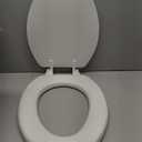 Soft Elongated Vinyl Toilet Seat, White - 19 Inch Soft Vinyl Cover with Comfort Foam Cushioning - Fits All Elongated Size Fixtures - Easy to Install Fantasia by Achim Home Decor