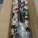 Artificial White Cherry Blossom Tree 5.7ft(68in) Faux Lifelike Plant for Indoor Decor Natural Potted Tree Realistic Pink Cherry Flowers Wood Trunk for Home Living Room,Office Perfect Weeding Gift