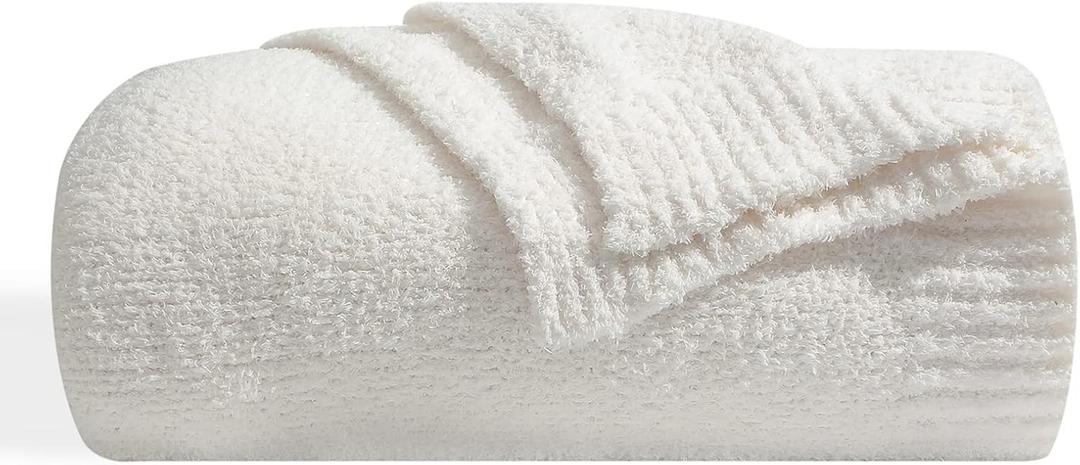 bearberry Super Soft Fluffy Throw Blanket Lightweight Cozy Warm Throw Blankets for Couch Bed Sofa All Season(Cream, 50”x60”)