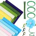 Gilprop 116 Pcs Crepe Paper Flower Stem DIY Kits Set, Include 9.8 x 98 in Crepe Paper Sheet 14.76 Ft Floral Iron Wire for Flower Making Birthday Parties Weddings Festival Decor(Blue)