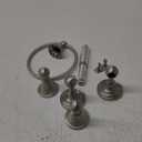 BGL Bathroom Accessory Set, Brushed Nickel Adjustable Expandable Towel Bar 4-Piece Bathroom Hardware Set Wall Mounted