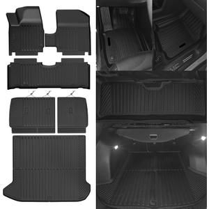 Custom Fit Floor Mats for 2025 2026 Hyundai Ioniq 5, All Weather TPE Floor Liners with Trunk Mat & Backrest Protectors, Odorless Full Set Interior Accessories