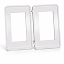 2-Pack White Plastic Wall Plates with Rectangular Opening