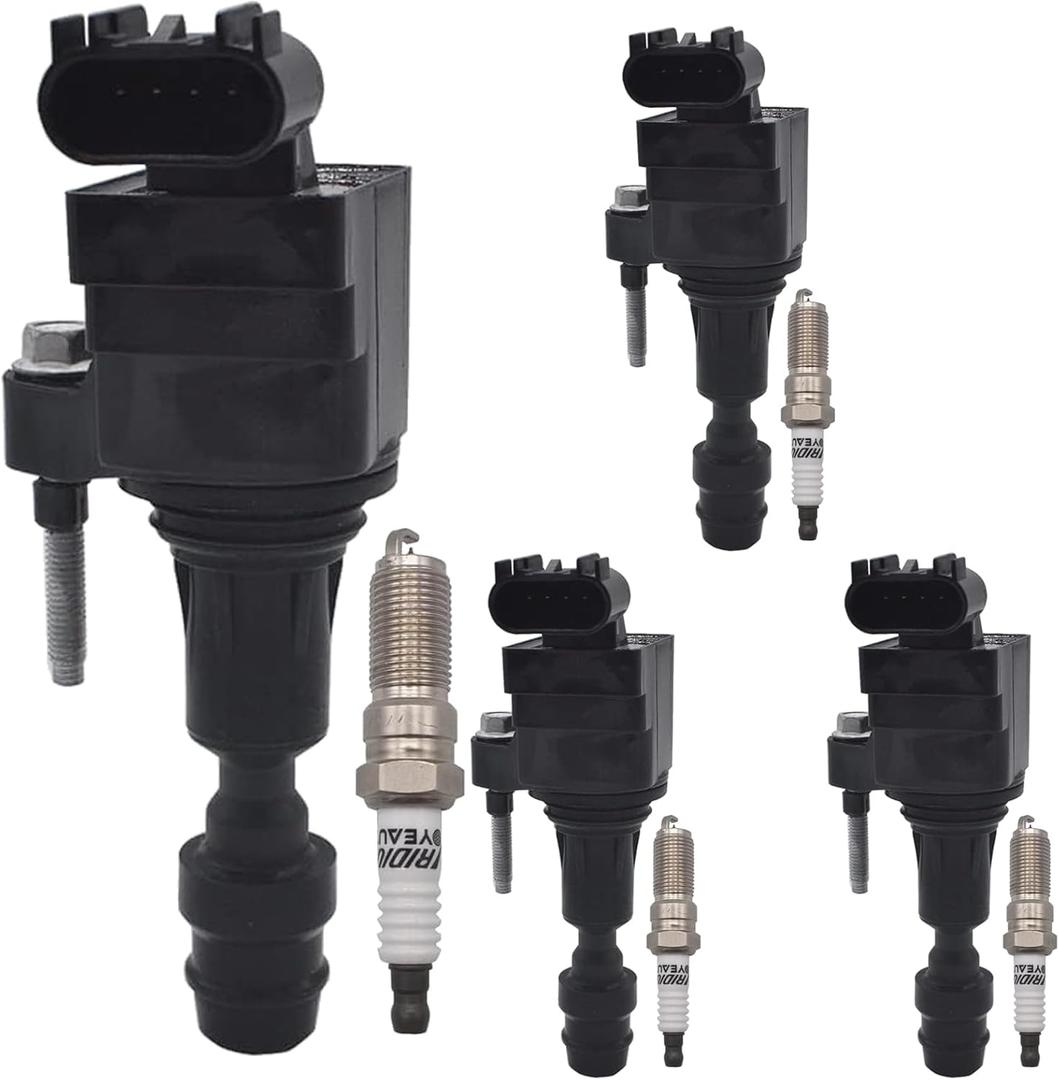 UF491 Ignition Coil Pack 12578224 and Iridium Spark Plugs XP5263 Set of 4pcs Compatible with Chevrolet Equinox 2010-2017,Malibu 2008-2014&GMC Terrain 2010-2017&Buick Verano 2012-2017 2.0L 2.2L 2.4L L4