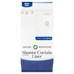 100% PEVA Heavy Duty Clear Shower Curtain Liner (70" x 72"): 1 Pack / 1 Shower Curtain Liner
