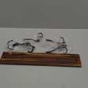 Wooden Coat Rack Wall Mount Heavy Duty, 2 Pack Coat Hanger Wall Mount with 5 Triple Hooks for Clothes, Jacket, Hat, Keys, Backpacks, Towel, Space Saving Entryway Organizer for Bathroom, Mudroom (Brown Plate & Black Hooks)