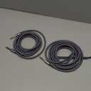 Elebase 1/4 Inch TRS Instrument Guitar Cable 10ft 2Pack,Straight 6.35mm Guitar Bass AMP Cord,Quarter Inch 6.3mm Male Jack Stereo Audio Balanced Line for Electric Guitar,Bass,Keyboard,Amplifier,Speaker (Grey)