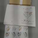 50 Pcs Funeral Thank You Cards with Envelopes Message Inside and Matching Stickers - Bulk 46 Watercolor Boho Wildflower Bereavement Thank You Cards for Funeral - Sympathy Thank You with Message Card