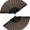3 x Boots on The Ground Hand Fan for Line Dancing, Black Folding Fan for Stage Performance, Outdoor Events, Travel Casual Use, Stylish Lightweight Handheld Fan, Decorative Folding Hand Fan for Wall Decor