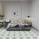 Peel and Stick Floor Tile: 20pcs11.81 * 11.81in self-Adhesive Floor Tile StickerWaterproof Vinyl Flooring for Bathroom/Kitchen/Bedroom/livingroom/Hallway(Green) (Dark Green Light Green and White)