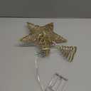 Joiedomi 8 inch Christmas Gold Glitter Star Tree Toppers Metal Lighted with 20 LED Lights for Xmas Decorations, Holiday Party Indoor Decor