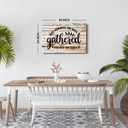 Large Kitchen Wall Art Gather Signs for Home Decor Farmhouse Gather Sign Dining Room Pictures Rustic Family Canvas Prints Inspirational Sayings Quotes Poster Wood Grain Artwork Decorations 24x36"