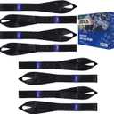 MOCA 8-Pack Soft Loop Tie Down Straps 12000 Lbs Breaking Strength 1.6 x 17 inches, Heavy Duty Tie Down Loops for Secure Trailering of Kayak, Motorcycles, ATV, UTV (8 Pieces, Black)