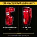 2Pcs Tail Light Conversion Harness, LED Taillight Wiring Adapter Fits for 2020-2024 Silverado Sierra NOT for 2019 Models Halogen to LED Adapter with Load Resistors