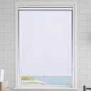 Cordless Roller Shades Blackout Blinds for Windows Room Darkening Rolled Up Shades with Spring System, UV Protection Window Shades Door Blinds for Home and Office (52" W x 72" H, White)