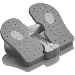 ZUFUMI Mini Foldable Leg Exerciser Portable Foot Pedal Exercise Machine Under Desk Stepper Exercising Leg Muscles Physical Therapy Leg Exercise Relieves Varicose Veins at Home Office (Grey)