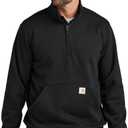 Carhartt Men's 105294 Loose Fit Midweight Quarter Zip Mock Neck Sweatshirt, L