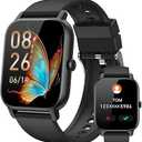 Smart Watches for Women(Answer/Make Call),1.85 inch HD Fitness Tracker Watch with Activity Counter/Sleep Monitor/ 110+ Sports Modes, IP68 Waterproof Smart Watch for Andriod iPhone iOS Compatible, Black