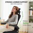 Office Chair Ergonomic Desk Chair, 330LBS Capacity, High Back Computer Chair for Long Hours Comfortable, Rolling Swivel Executive Task Chair for Home Office with Flip-up Armrests, Black, One Size