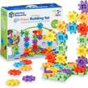 Learning Resources Gears 100-Piece Deluxe Building Set -STEM Activities, Fine Motor Skills, Toddler Explorer Kit, Science and Construction, Boys and Girls Gifts