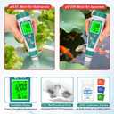 Pool Salinity pH Tester Hydrogen Water Tester, 7 in 1 pH Salt ORP H2 TDS EC Temp Meter for Salt Water Pool, Hydrogen TDS PPM Tester for Drinking Water, pH EC ORP Meter for Hydroponic Water