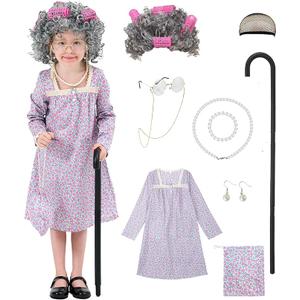 Grandma Old Costume Girls 100th Day of School Little Old Lady Halloween Costume