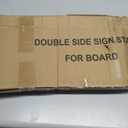 Pedestal Poster Sign Stand for Double Sided Display, Adjustable Poster Board Stand Height Up to 80", Heavy Duty Floor Standing Sign Holder for Board, Foam, Banner Display Stand, Black 1Pack